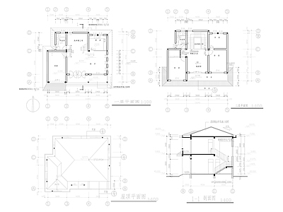 5套别墅建筑结构 施工图