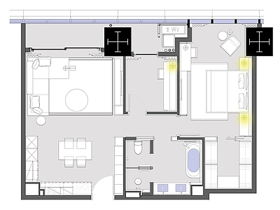 酒店式公寓平面图 施工图 公寓