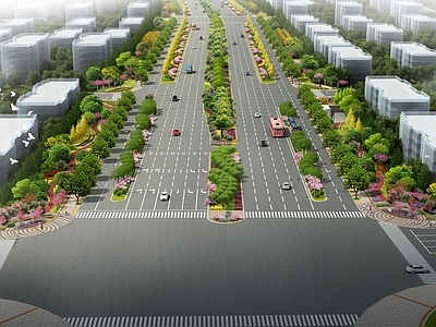 现代道路 廊架 绿廊 休闲步道 党建公园 雕塑 树池