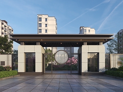 现代小区入口大门