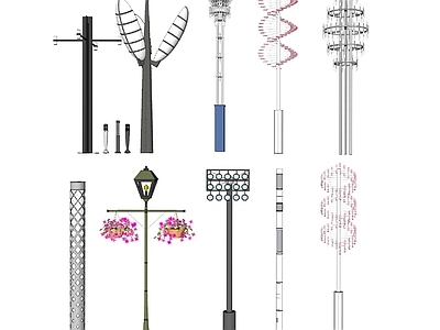 现代路灯