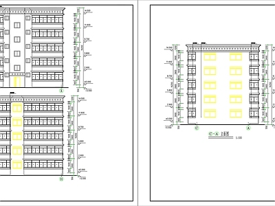 藏式风格住宅楼cad