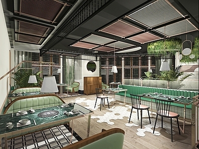 现代泰式火锅店 清新火锅店 花园餐厅