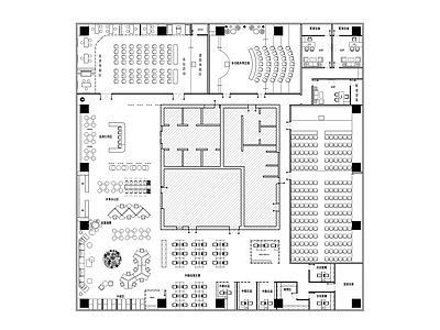 2000平中国人寿办公楼平面布局方案 施工图