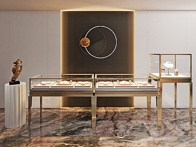 现代珠宝店 展示柜