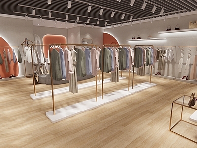 现代服装箱包店 服装店 服饰店 商店 女装店
