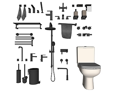 卫浴用品 水龙头 马桶 毛巾架 马桶 卫浴摆件