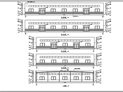 单层36m跨度门式刚架仓库厂房建筑结构图纸 施工图 工业建筑