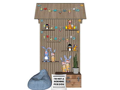 现代氛围感装饰展架