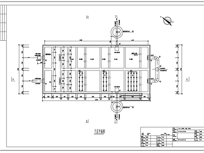 臭氧氧化池平面剖面工艺图 施工图