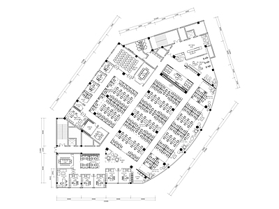 2000平办公室空间设计 施工图