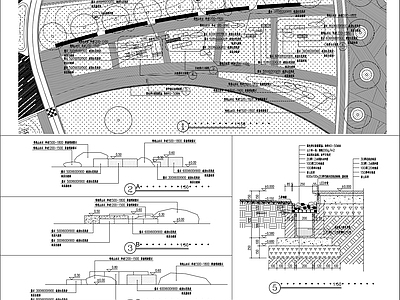 景观置石平面详图 施工图 景观小品