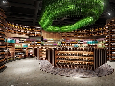 工业风超市 红酒展厅