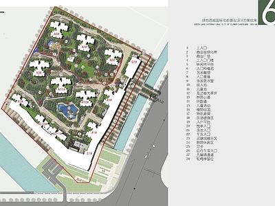 绿地西城国际花都A地块景观施工图 施工图 居住区景观
