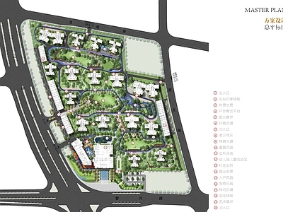现代简约高层大区住宅景观 施工图 居住区景观