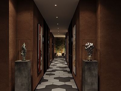 新中式餐厅过廊