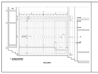 现代简约小区消防大门详图 施工图 通用节点