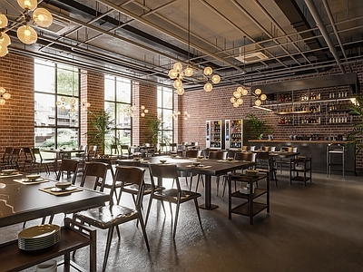工业风火锅店