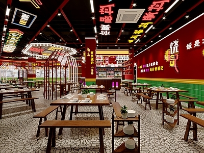 工业风火锅店