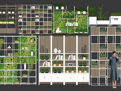 现代花架 工业风铁艺花架 绿植墙 绿植屏风 植物隔断 盆栽装饰架