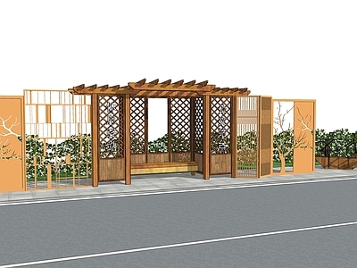 新中式公交站台