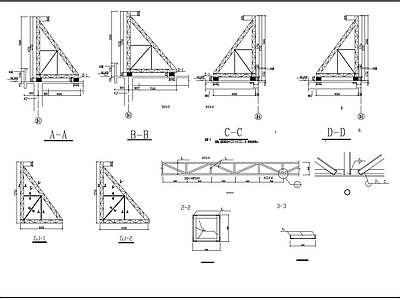 5米75屋顶钢结构广告牌构造图 施工图