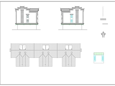 中式民居建筑图纸cad