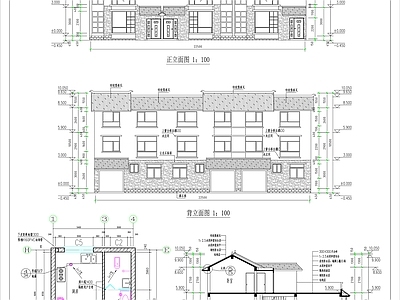 中式民居施工图cad