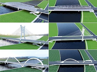 现代大桥 斜拉索桥 跨河大桥 悬索桥 桥梁 公路大桥