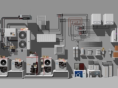 家用空调系统 热水器 地暖 净水机