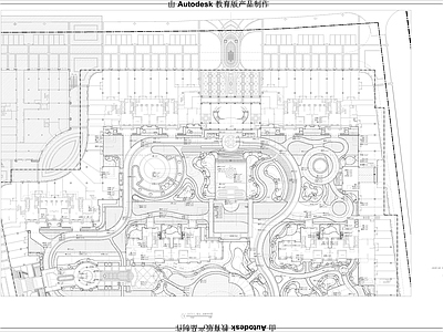 欧式简约景观绿化 施工图 居住区景观