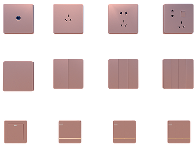 现代开关插座面板组合
