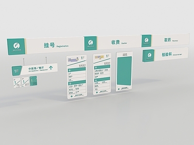 现代医院导视牌