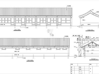 中式自建房建筑施工图纸cad