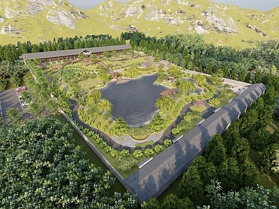 现代风格垂钓公园景观
