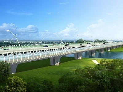 现代公路大桥 跨河跨江大桥 高架桥