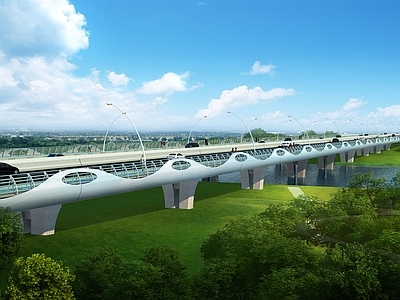 现代公路大桥 跨河跨江大桥 高架桥