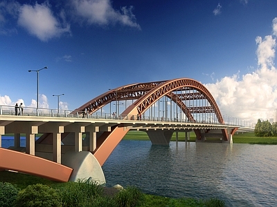 现代公路大桥 跨河跨江大桥 钢结构桥