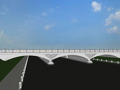 新中式公路大桥 跨河大桥