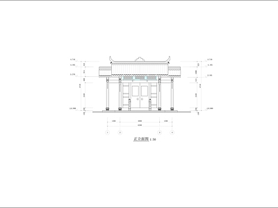 中式云南民居门厅cad 通用节点