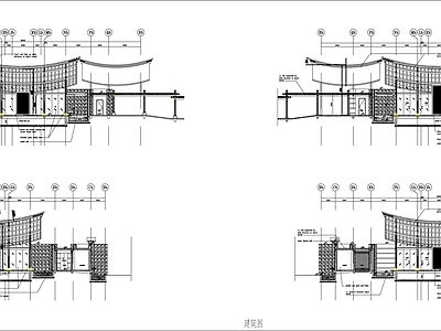 中式丽江怡榕庄建筑图cad