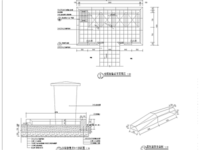 小区垃圾存放点详图 施工图 景观小品