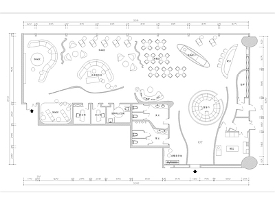 现代简约机场商务休息室 施工图 交通空间