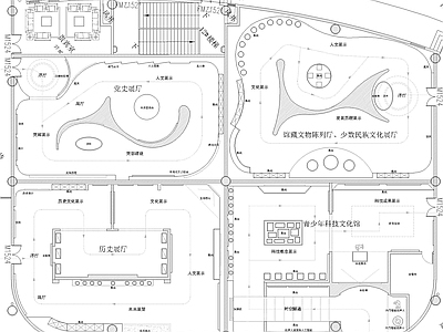 历史科技展馆平面布置图 施工图