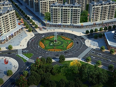 现代城市道路 环岛