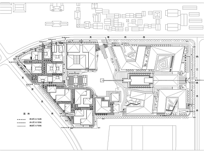 大型商业办公地下车库总平面施工图 施工图
