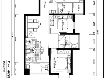 95平小户型施工图 施工图 平层