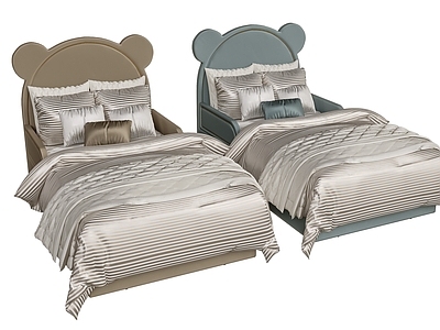 现代儿童床 小孩床组合