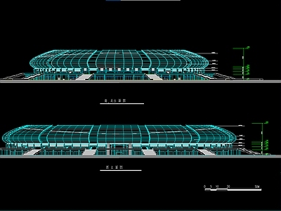 景德镇体育馆建筑图 施工图