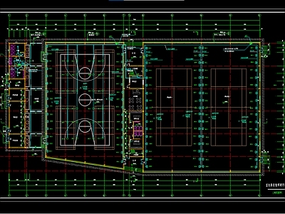 体育馆单体建筑设计电气图 施工图 建筑电气